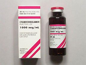 CYANOCOBALAMIN B12 MDV 1000MCG/ML 30ML (5/BX)