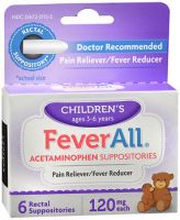 FEVERALL ACETAMINOPHEN 120MG SUP (6CT)