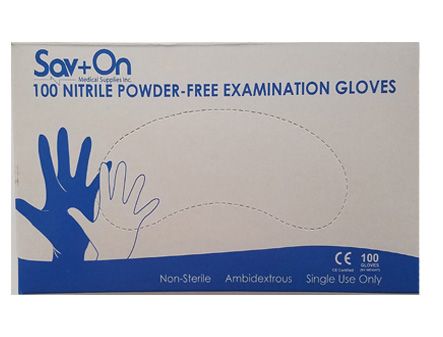 Gloves Nitrile, PF, Medium (100/BX 10BX/CS) 