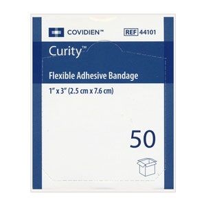 Adhesive Strip Curity™ 1 X 3 Inch Fabric Rectangle Tan Sterile