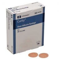 Adhesive Spot Bandage Curity™ 0.875 Inch Diameter Plastic Round Sheer Sterile