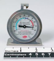 Refrigerator / Freezer / Dry Storage Thermometer Fahrenheit / Celsius -20° to +80°F (-30° to +30°C) Without External Probe Hanging / Standing Does Not Require Power