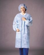 Lab Coat Blue Large to X-Large Long Sleeve Knee Length