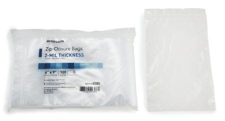 Zip Closure Bag McKesson 6 X 9 Inch Polyethylene Clear