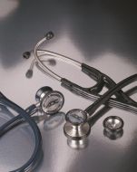 Cardiology Stethoscope Adscope™ 601 Black 1-Tube 19 Inch Tube Double Sided Chestpiece