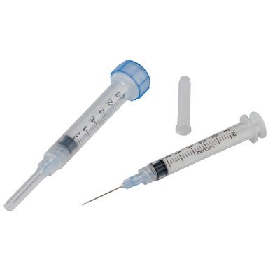 Syringe with Hypodermic Needle Monoject™ 3 mL 22 Gauge 1 Inch Detachable Needle Without Safety