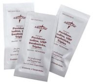 Impregnated Swabstick 3 Pack Individual Packet 10% Povidone-Iodine