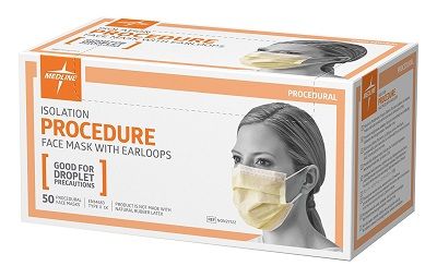 Procedure Mask Isolation with Earloops Yellow LF 