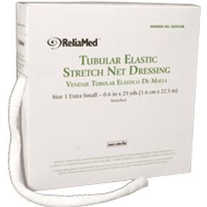 Non-Sterile Latex Tubular Elastic Stretch Net Dressing for Finger, Toe and Wrist, XS 5-3/8" x 25 yds